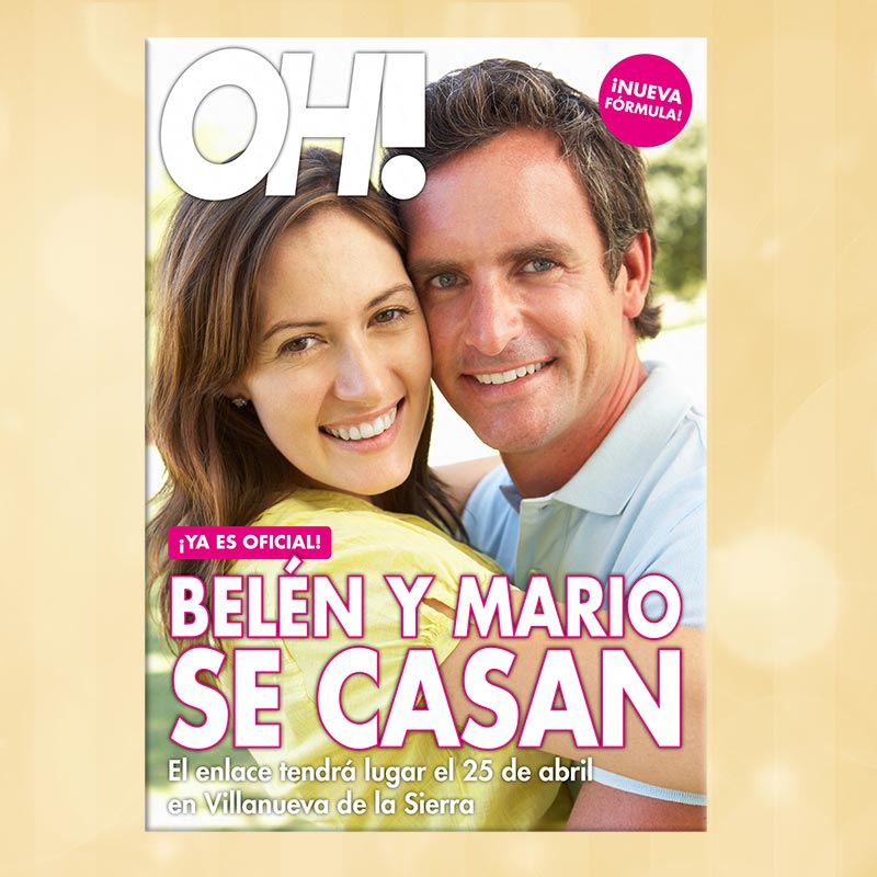 Regalos personalizados: Diseño y decoración: Falsa portada de revista BODA