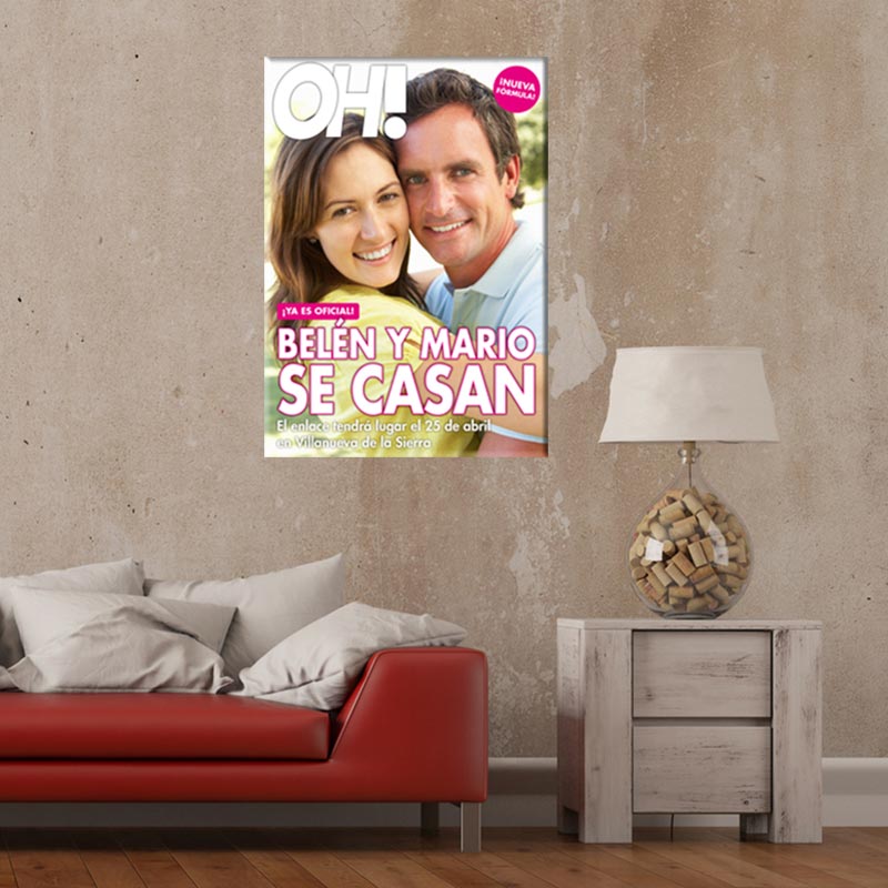 Regalos personalizados: Diseño y decoración: Falsa portada de revista BODA