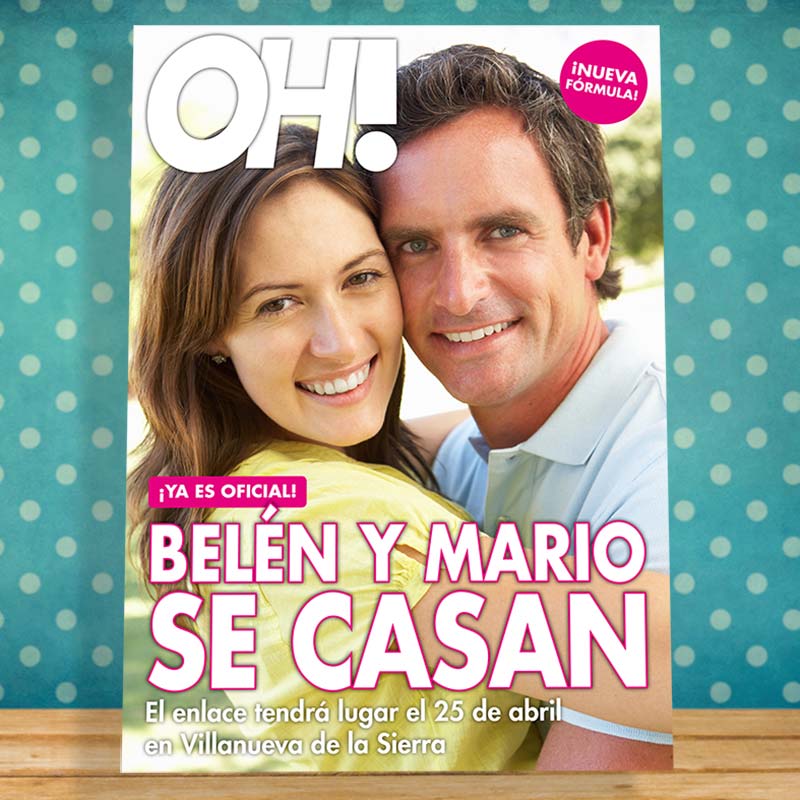 Regalos personalizados: Diseño y decoración: Falsa portada de revista BODA