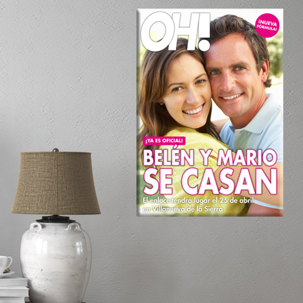 Regalos personalizados: Diseño y decoración: Falsa portada de revista BODA