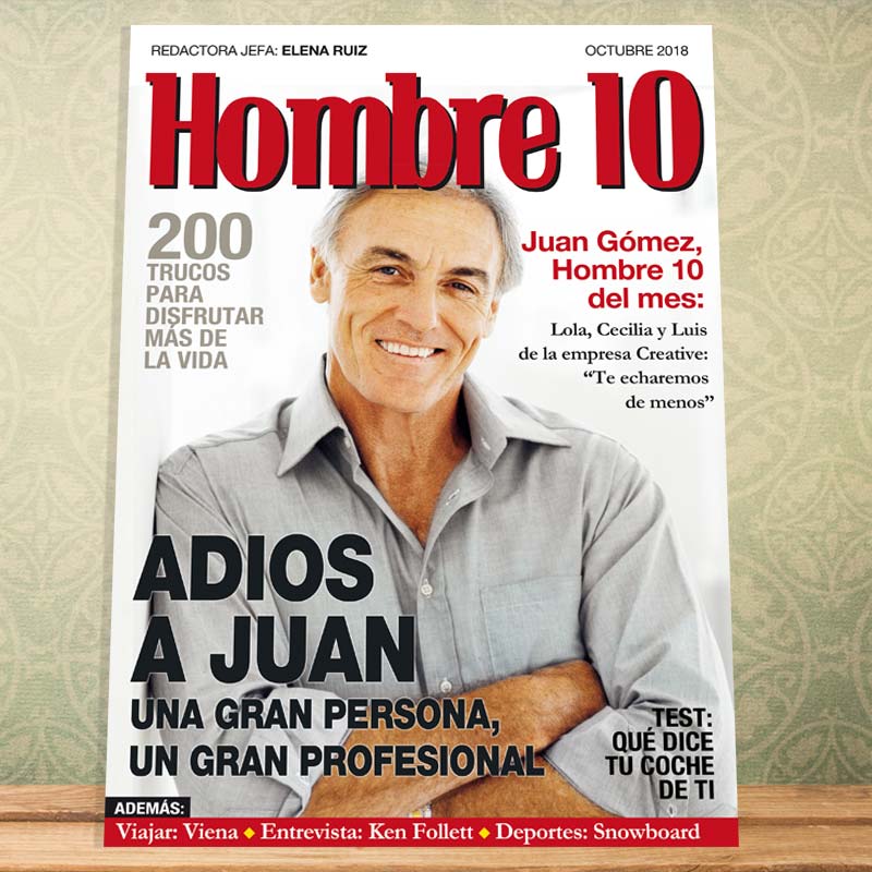 Regalos personalizados: Diseño y decoración: Falsa portada de revista despedida de trabajo