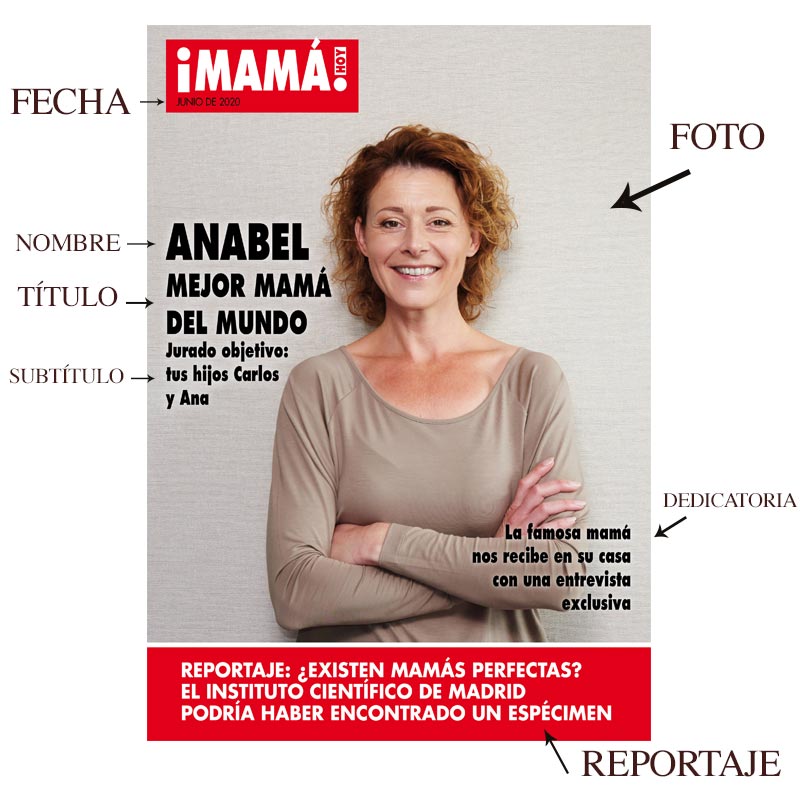 Regalos personalizados: Diseño y decoración: Falsa portada de revista para mamá