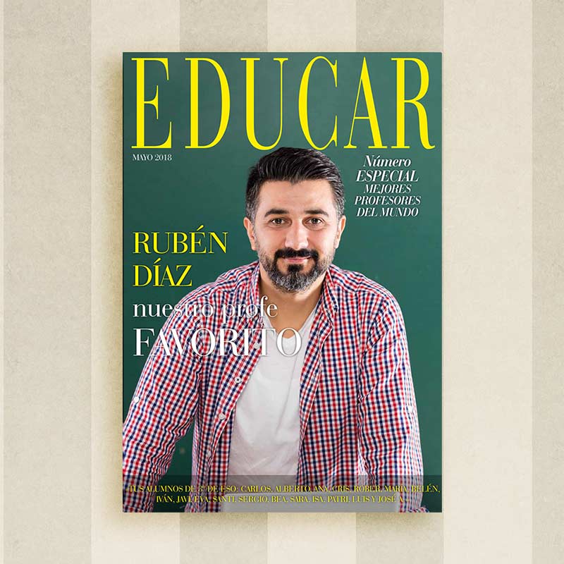 Regalos personalizados: Regalos con fotos: Falsa portada de revista para profesores