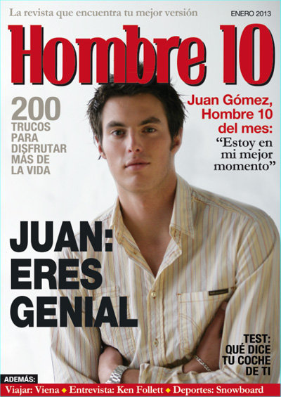 Falsa portada de revista para hombre