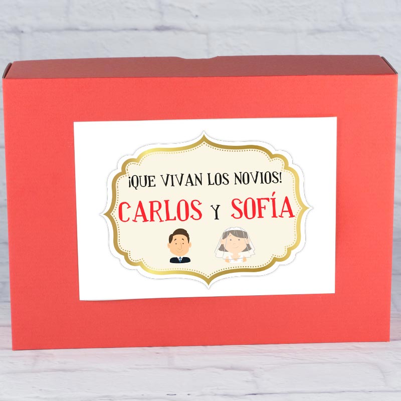 bendición Oblongo muestra Kit boda ¡Que vivan los novios! personalizado