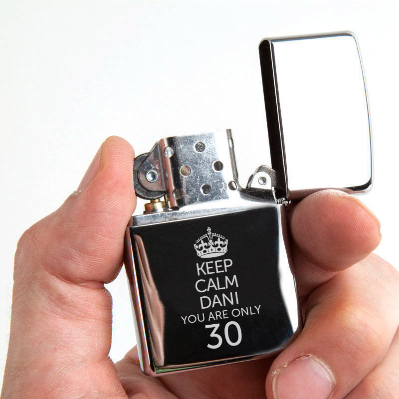 Regalos personalizados: Regalos con nombre: Mechero Zippo personalizado Keep Calm