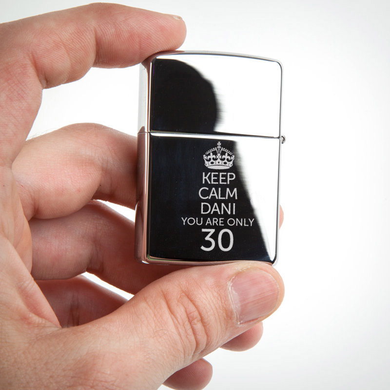 Regalos personalizados: Regalos con nombre: Mechero Zippo personalizado Keep Calm