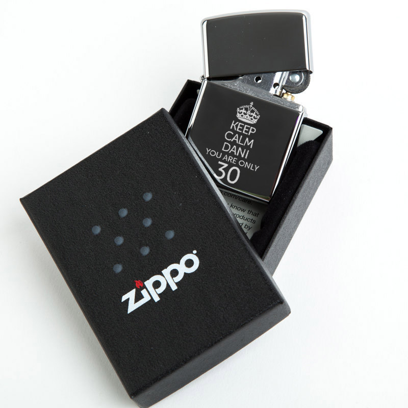 Regalos personalizados: Regalos con nombre: Mechero Zippo personalizado Keep Calm