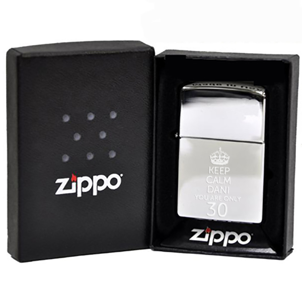 Regalos personalizados: Regalos con nombre: Mechero Zippo personalizado Keep Calm