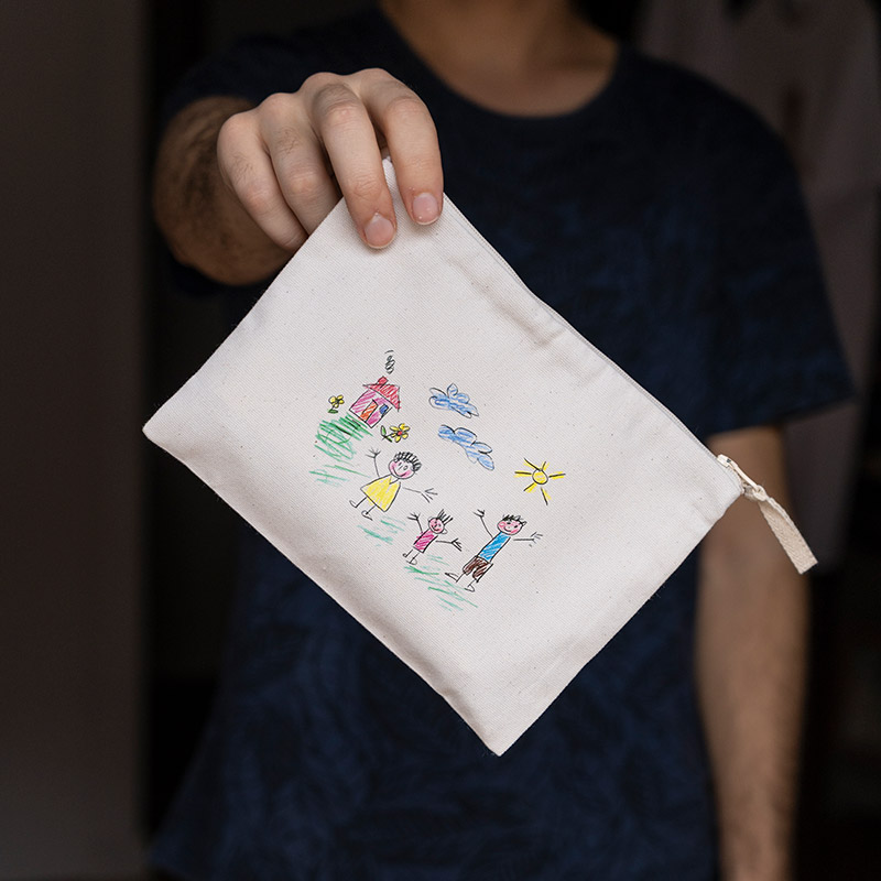 Regalos personalizados: Regalos con el dibujo de tus hijos: Neceser BIO personalizado con el dibujo de tu hijo