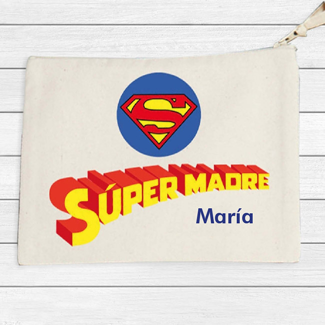 Regalos personalizados: Regalos con nombre: Neceser BIO Supermadre personalizado