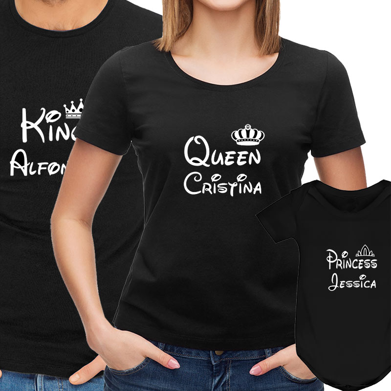 Regalos personalizados: Regalos con nombre: Pack camisetas personalizadas 'Familia real'