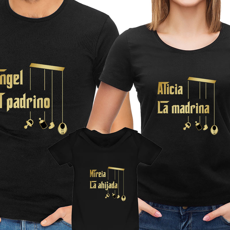 Regalos personalizados: Regalos con nombre: Pack camisetas personalizadas 'El padrino'