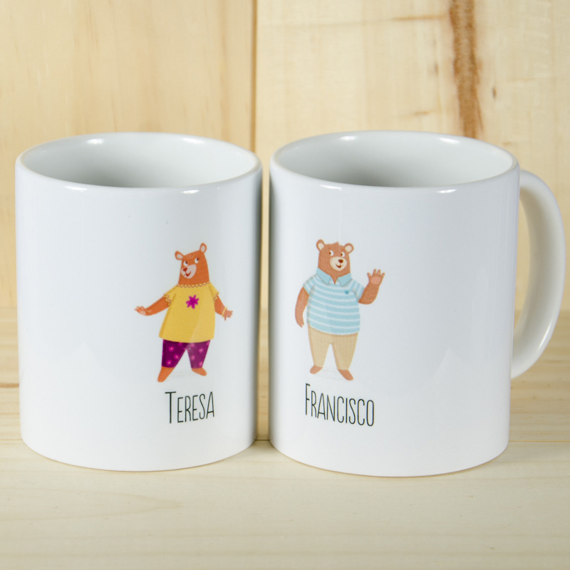 Regalos personalizados: Diseño y decoración: Pack de tazas familia Oso personalizado