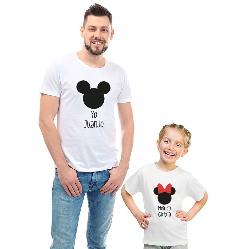 Regalos personalizados: Regalos con nombre: Pack personalizado camisetas 'Yo y Mini Yo'