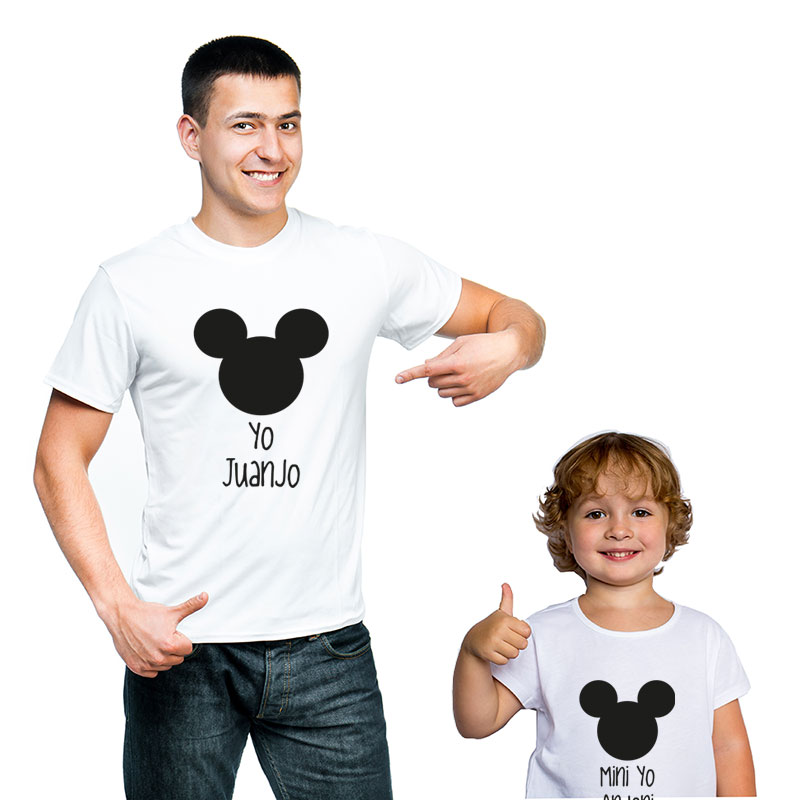 Regalos personalizados: Regalos con nombre: Pack personalizado camisetas 'Yo y Mini Yo'