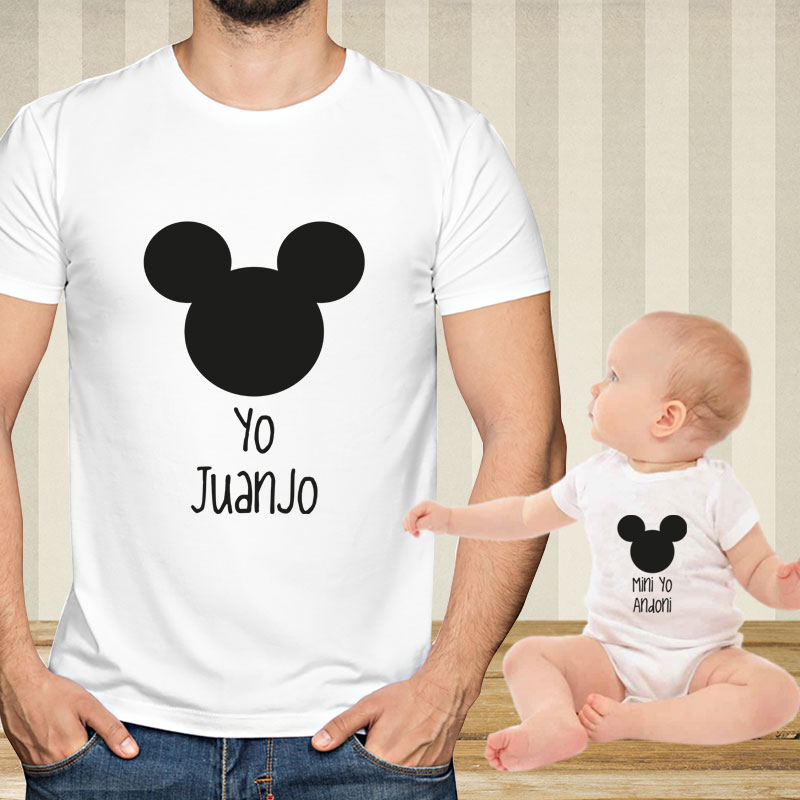 Regalos personalizados: Regalos con nombre: Pack personalizado camisetas 'Yo y Mini Yo'