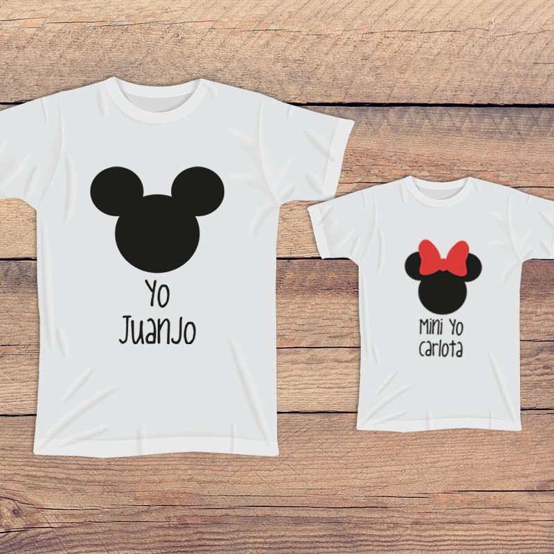 Regalos personalizados: Regalos con nombre: Pack personalizado camisetas 'Yo y Mini Yo'