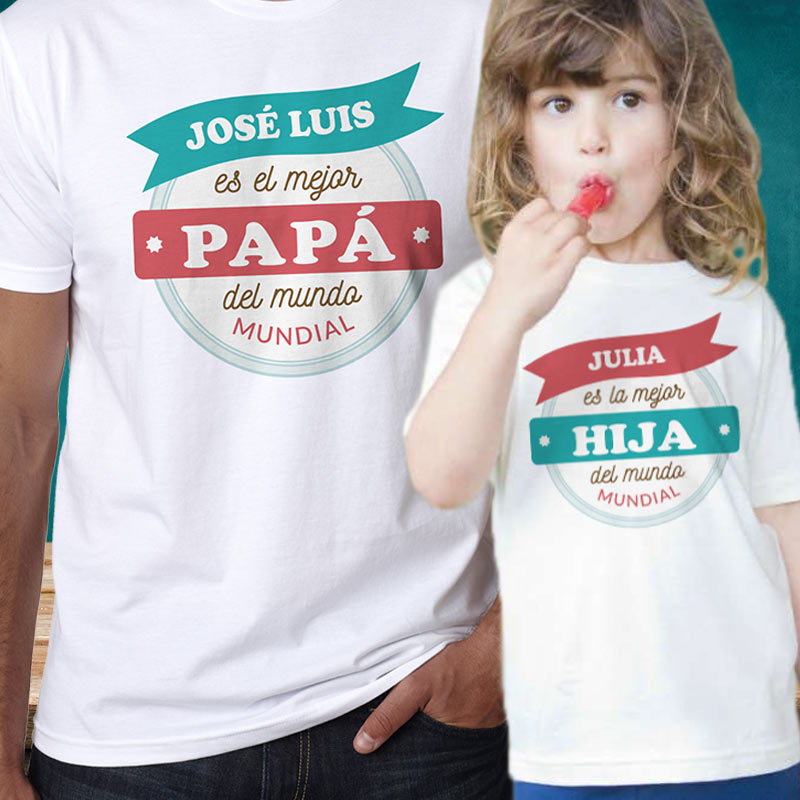 Regalos personalizados: Regalos con nombre: Pack personalizado mejor padre y mejor hijo