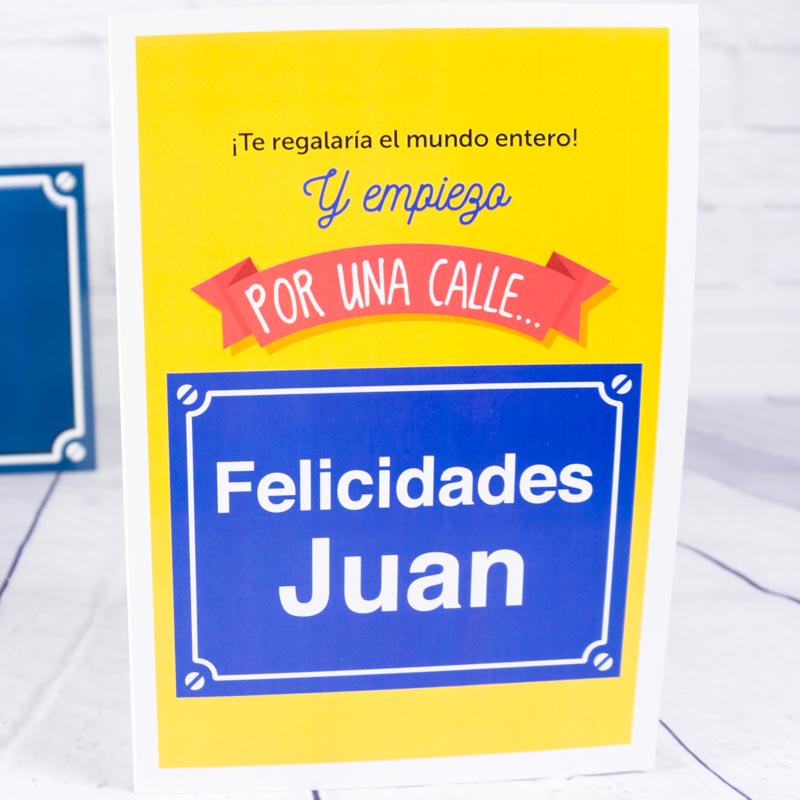 Regalos personalizados: Placa de calle personalizada para cumpleaños: Placa de calle personalizada para cumpleaños