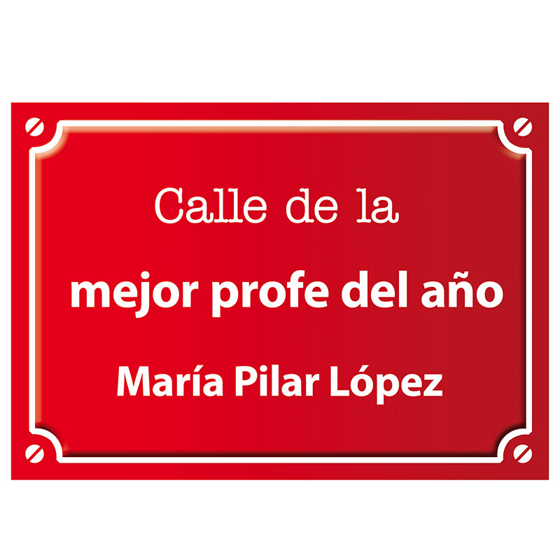 Regalos personalizados: Placa de calle personalizada para profesores: Placa de calle personalizada para profesores