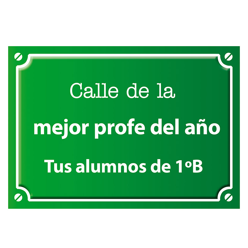 Regalos personalizados: Placa de calle personalizada para profesores: Placa de calle personalizada para profesores