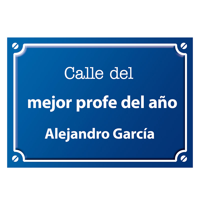 Regalos personalizados: Placa de calle personalizada para profesores: Placa de calle personalizada para profesores