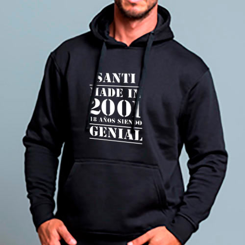 Sudadera Personalizada Negra Regalo Papá Padre Desde