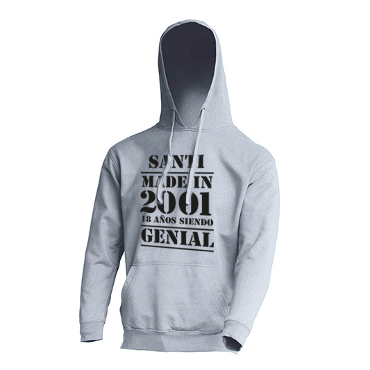 Regalos personalizados: Regalos con nombre: Sudadera personalizada para cumplea&ntilde;os