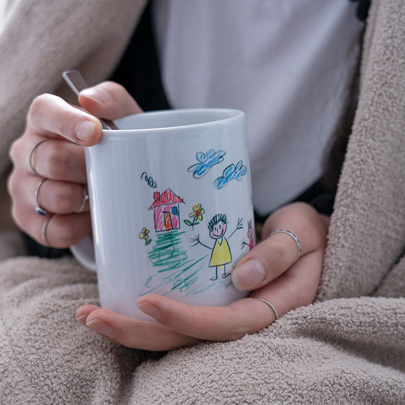 Regalos personalizados: Tazas personalizadas: Taza con el dibujo de tu hijo