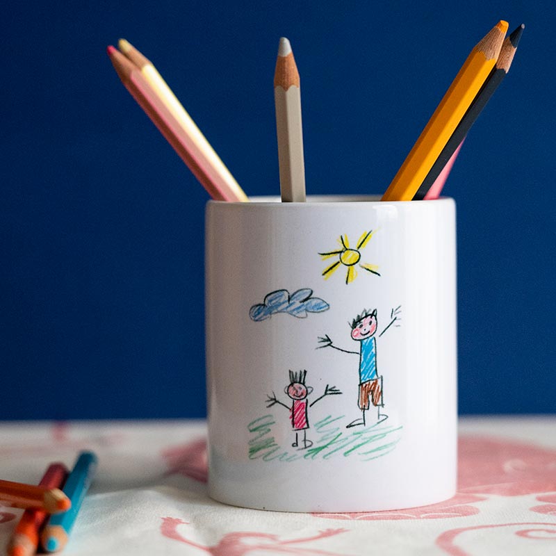 Regalos personalizados: Regalos con fotos: Taza con el dibujo de tu hijo