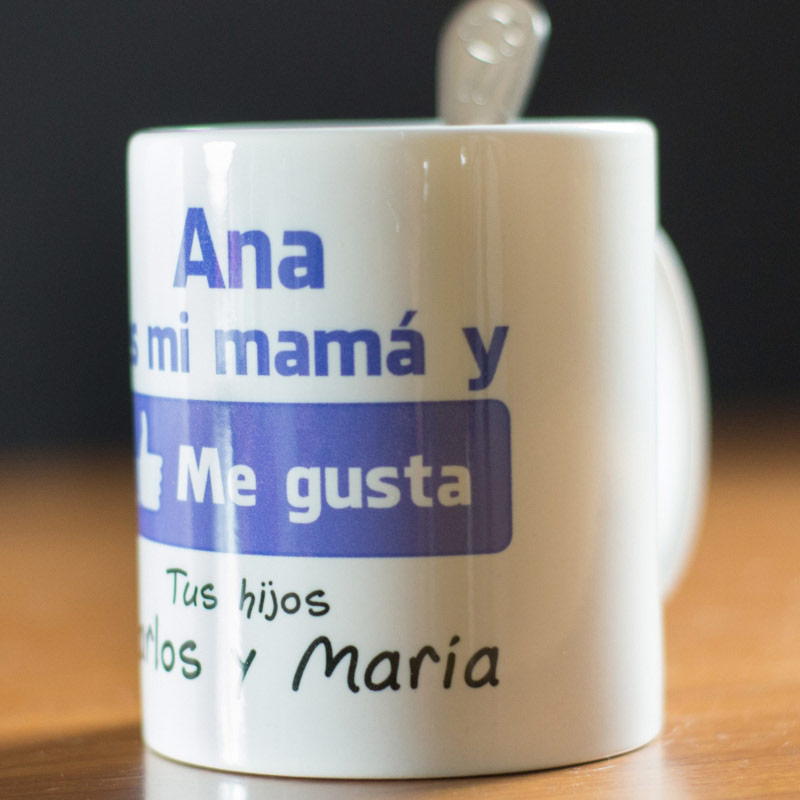 Regalos personalizados: Tazas personalizadas: Taza personalizada "Me gusta mi mamá"