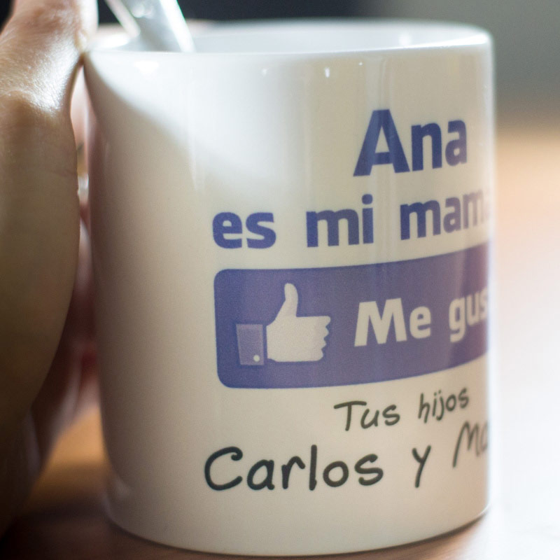 Regalos personalizados: Tazas personalizadas: Taza personalizada "Me gusta mi mamá"