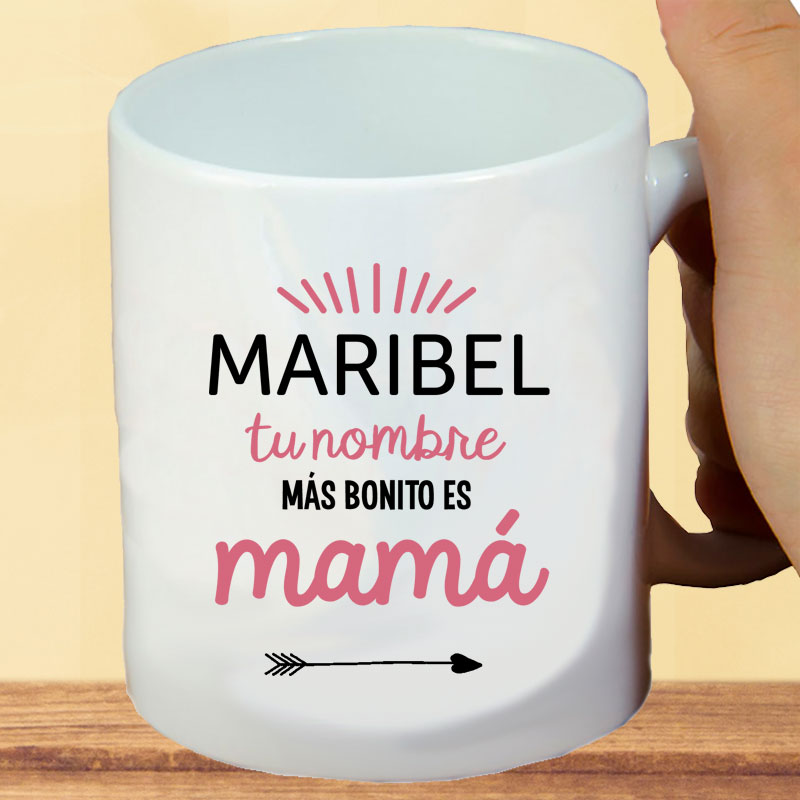 Taza para regalo a mamá, con grabado de gran calidad en cerámica.