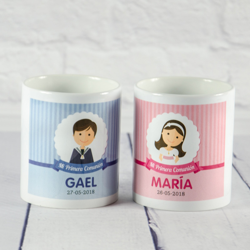 Vaso Personalizado con vela Comunión