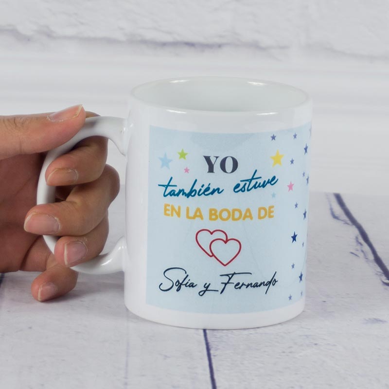 Regalos personalizados: Tazas personalizadas: Taza personalizada para invitados 'Boda de'