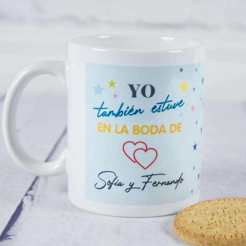 Regalos personalizados: Tazas personalizadas: Taza personalizada para invitados 'Boda de'