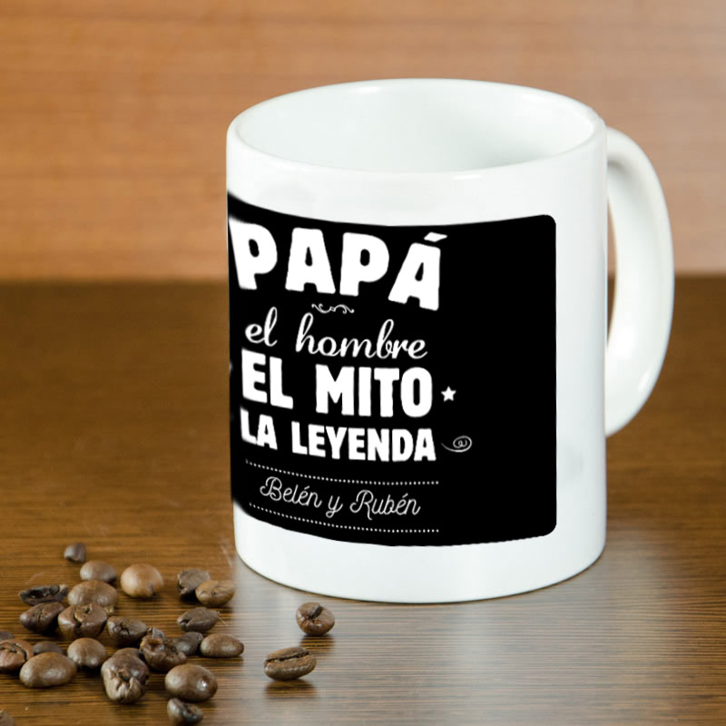 Regalos personalizados: Tazas personalizadas: Taza personalizada para padre 'El mito, la leyenda'