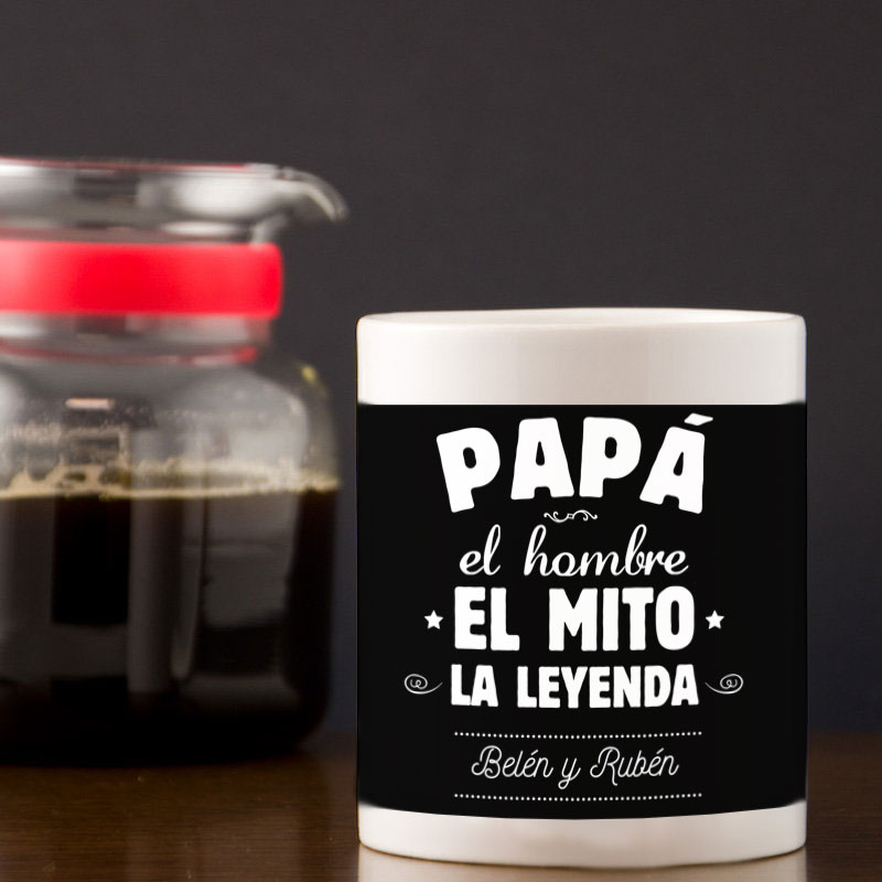 Regalos personalizados: Tazas personalizadas: Taza personalizada para padre 'El mito, la leyenda'