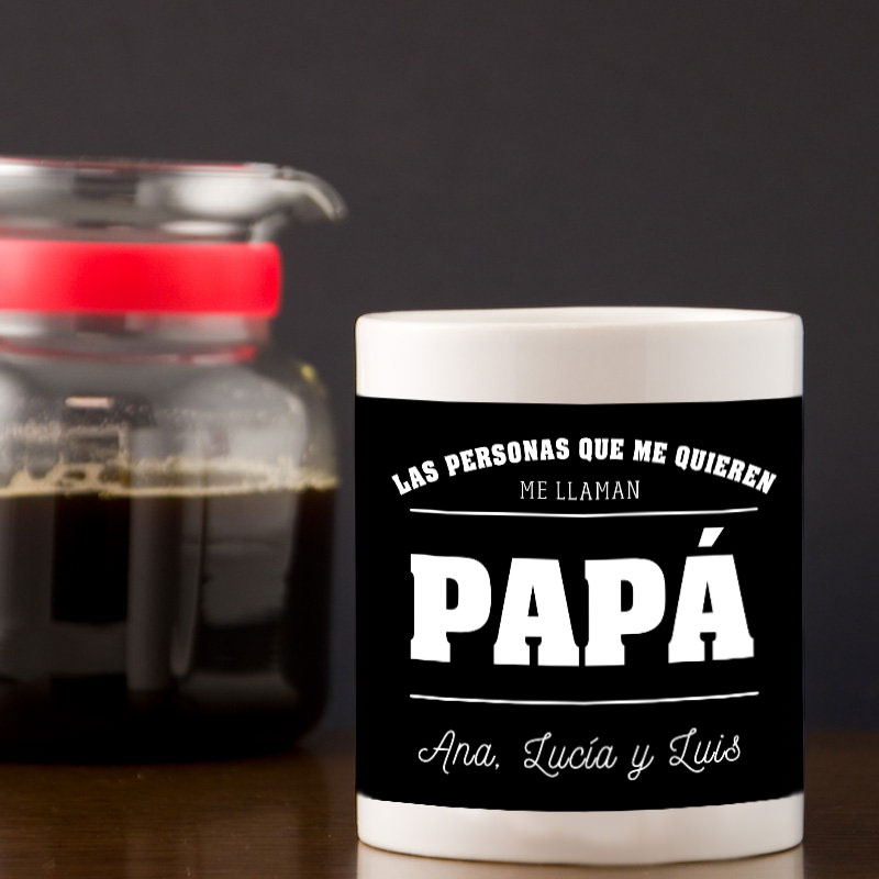 Regalos personalizados: Tazas personalizadas: Taza personalizada 'Quien quiere a papá'