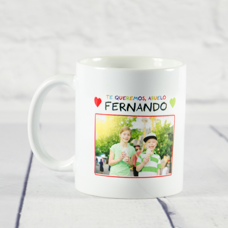 Regalos personalizados: Tazas personalizadas: Taza personalizada Te queremos abuelo o abuela