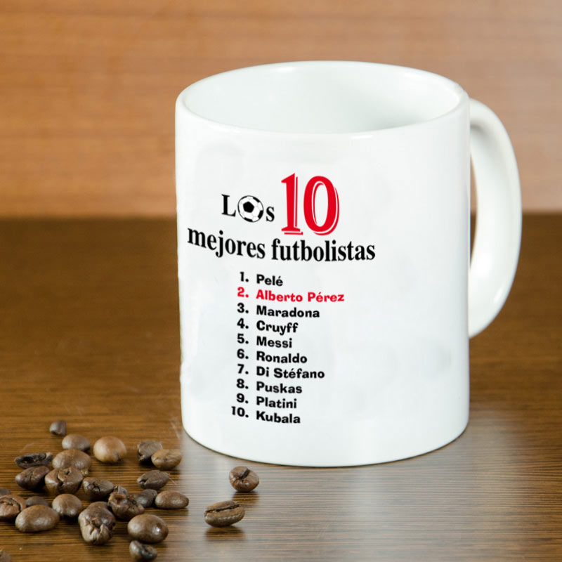 Regalos personalizados: Tazas personalizadas: Taza personalizada 'Top 10 futbolistas'