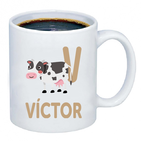 Regalos personalizados: Tazas personalizadas: Taza personalizada 'alfabeto animal'