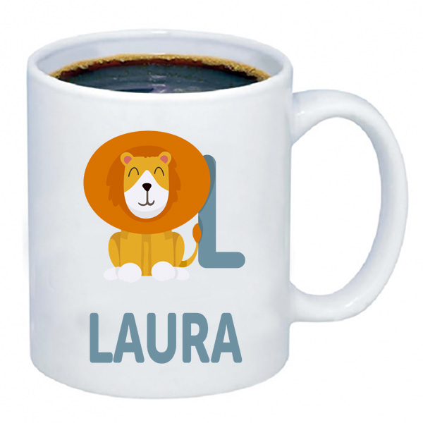 Regalos personalizados: Tazas personalizadas: Taza personalizada 'alfabeto animal'