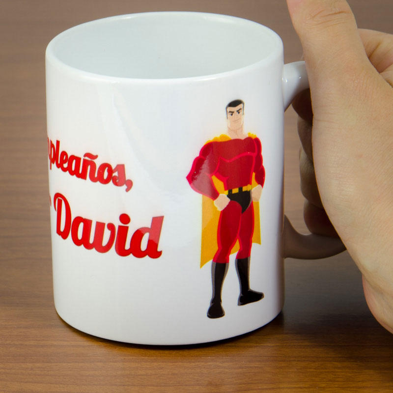 Regalos personalizados: Tazas personalizadas: Taza superhéroe personalizada