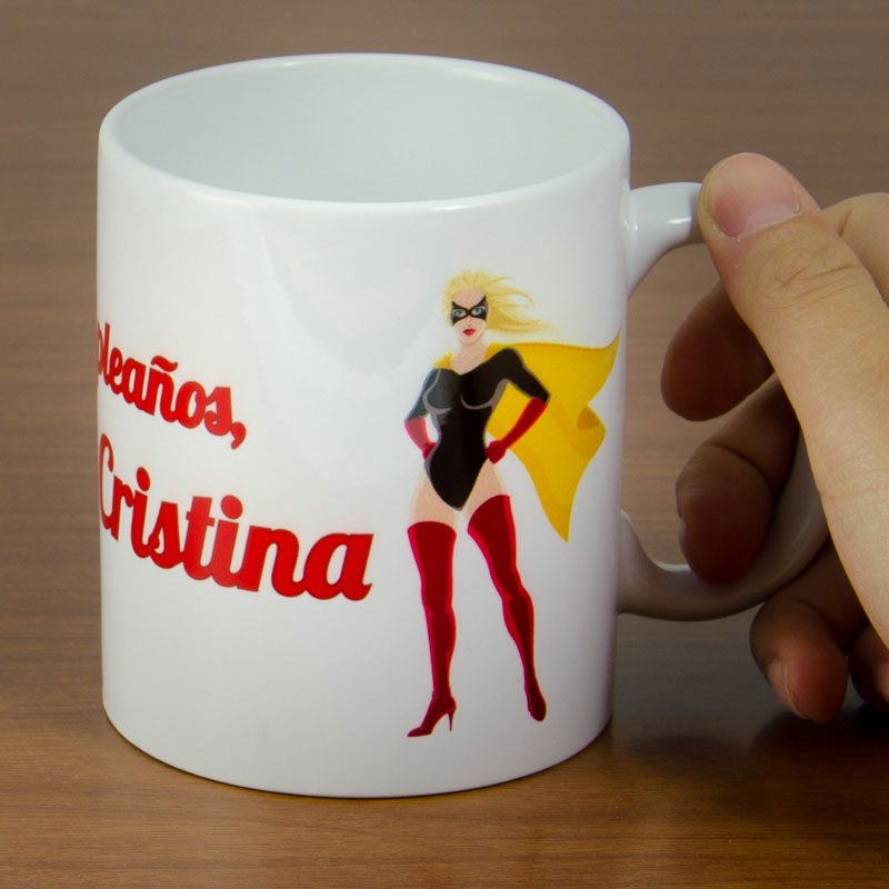 Regalos personalizados: Tazas personalizadas: Taza superheroína personalizada