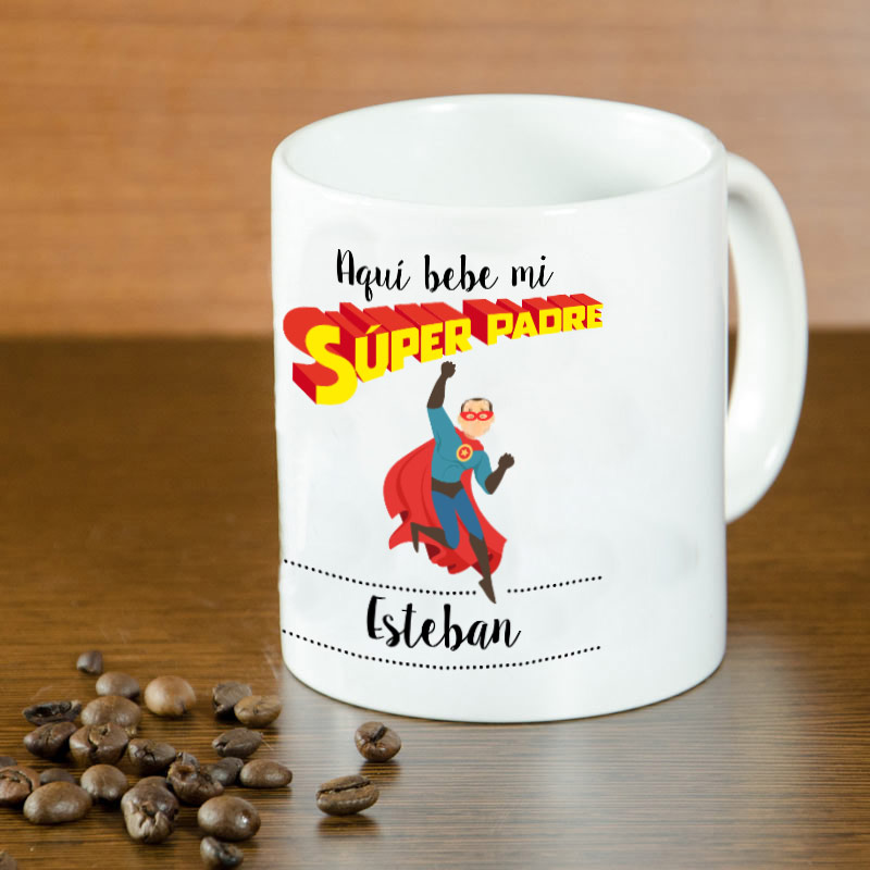 Regalos personalizados: Tazas personalizadas: Taza Súperpadre personalizada