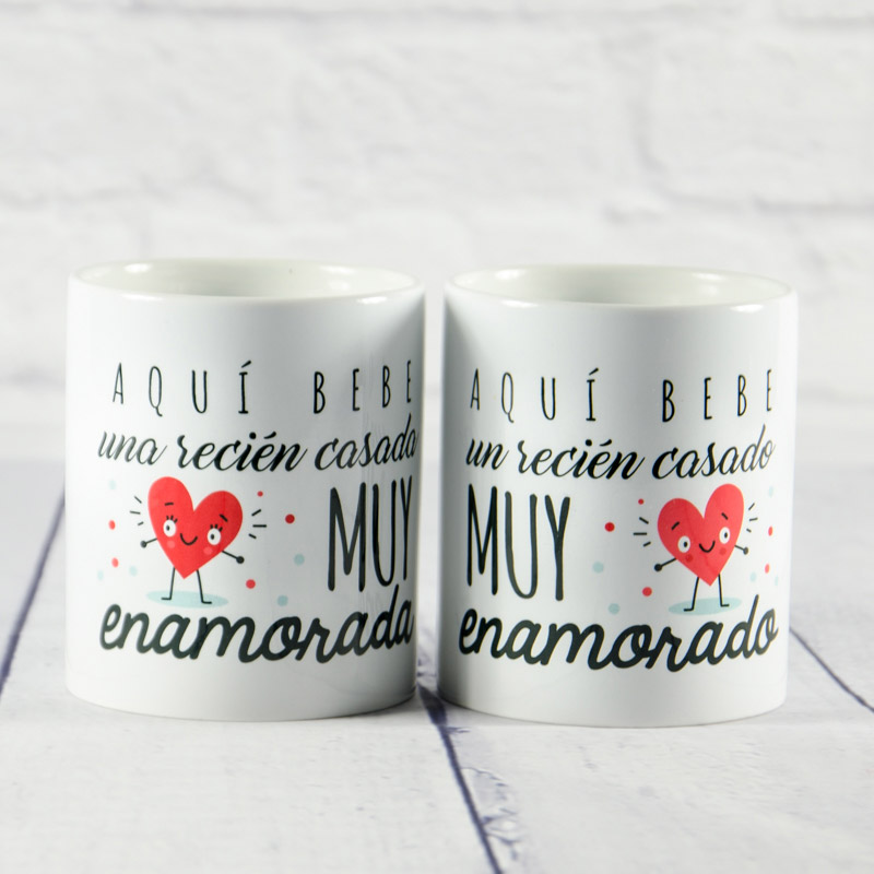 Regalos personalizados: Diseño y decoración: Pack de dos tazas Recién Casados