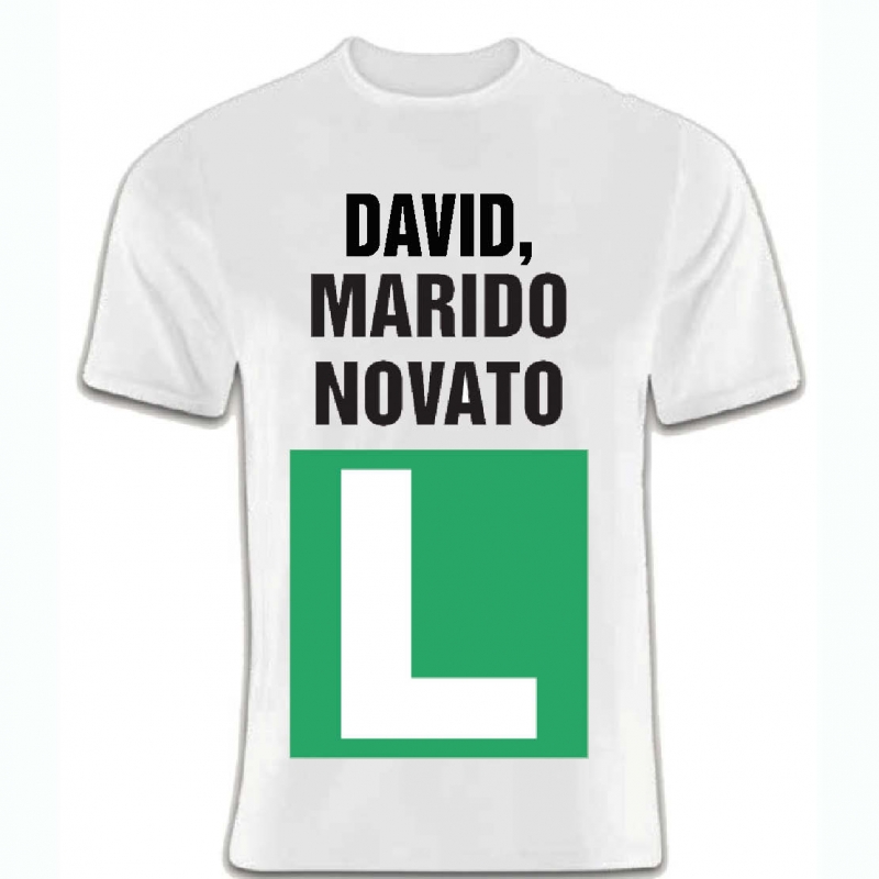 Regalos con nombre: Camiseta marido novato personalizada Regalos con nombre: Camiseta marido novato personalizada