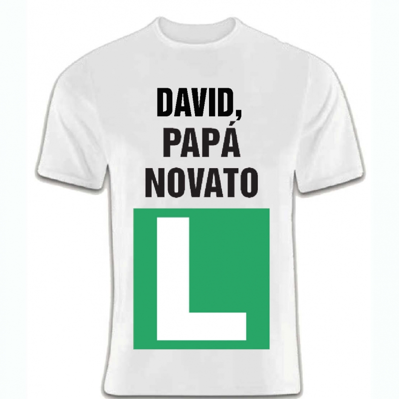 Regalos con nombre: Camiseta papá novato personalizada Regalos con nombre: Camiseta papá novato personalizada